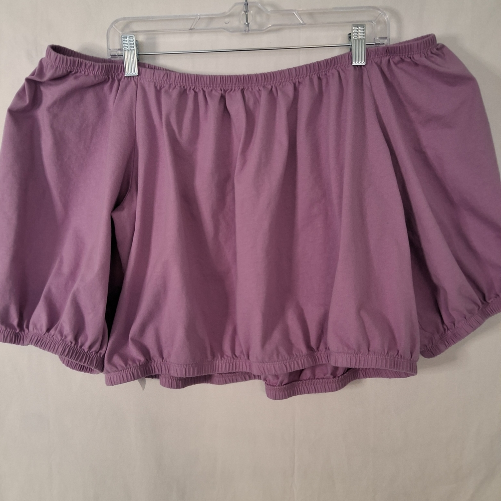 Old Navy Purple Off-Shoulder Crop Top